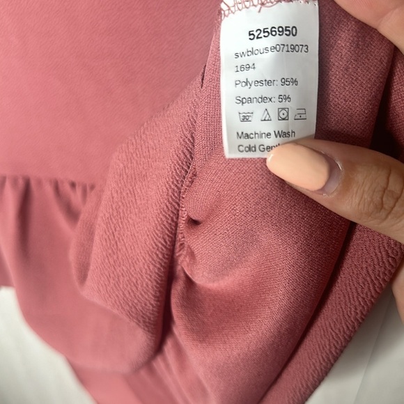 ❤️ 🆕 SHEIN Solid Raglan Sleeve Peplum Top size XS - Picture 7 of 7